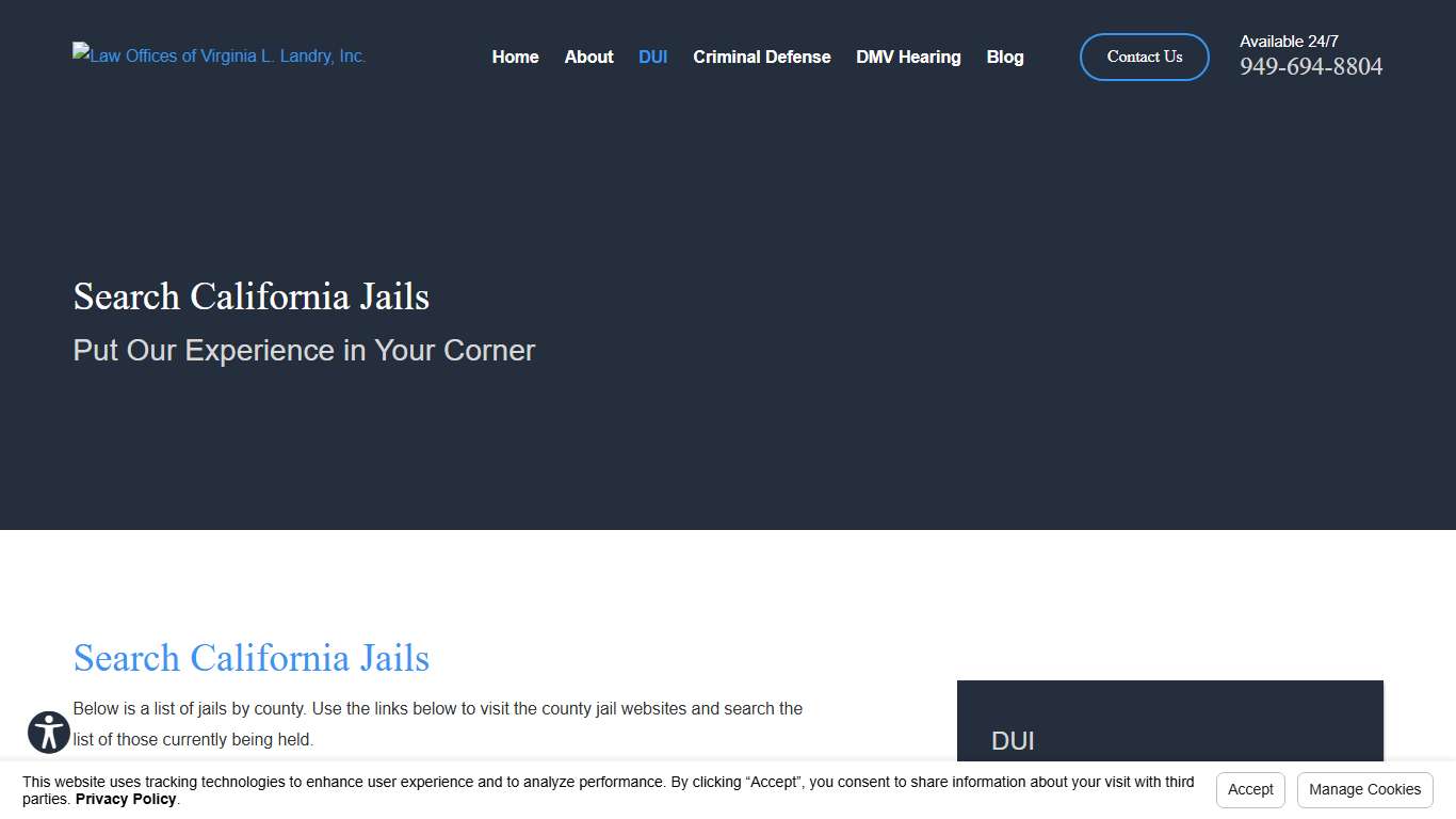 Dana Point Attorney Search California Jails